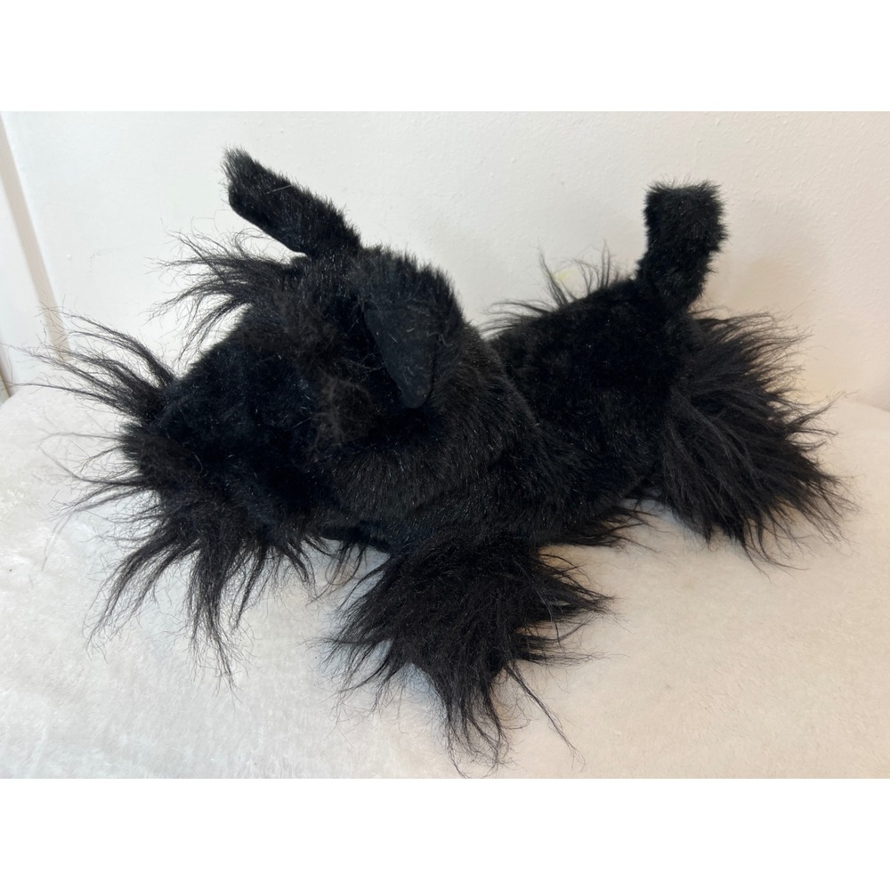 Folkmanis Folktails Scottish Terrier Scottie Dog Hand Puppet Black Shaggy Plush